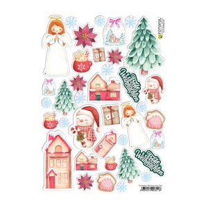 Aufkleber Weihnachtssticker Set | Weihnachtspost, Weihnachtspost, Wunschzettel Geschenkaufkleber selbstklebend