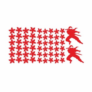 Reflective stickers Ninja Star for bike or accessories