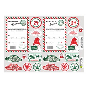 Set of stickers Christmas gift stickers self-adhesive - labels for gifts - stickers stickers labels