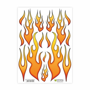 Motorrad Aufkleber Sticker Tattoo Bike Chopper Tribal 25 Flame Flammen  Feuer - Der Dekor Aufkleber Shop