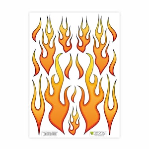 Motorrad Aufkleber Sticker Tattoo Bike Chopper Tribal 25 Flame Flammen  Feuer - Der Dekor Aufkleber Shop