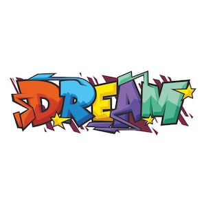 Wall tattoo teenager room decoration Graffiti Dream