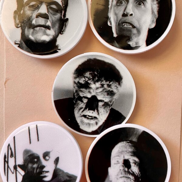 Classic Monster Movie Magnet 5 piece magnet set