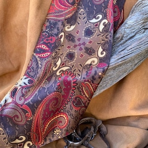 Cowboy Wild Rags - Pure Silk Scarves - Paisley Charmeuse heavy weight 16 momme - Western Ranchwear - Fashion Accessories - men’s gifts - USA