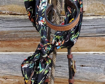 Motifs cowboy - Charmeuse pure soie Cowboy Wild Rags - Poids lourd 16 momme - Écharpes pour femme - Accessoires de mode - Cadeaux pour elle et lui