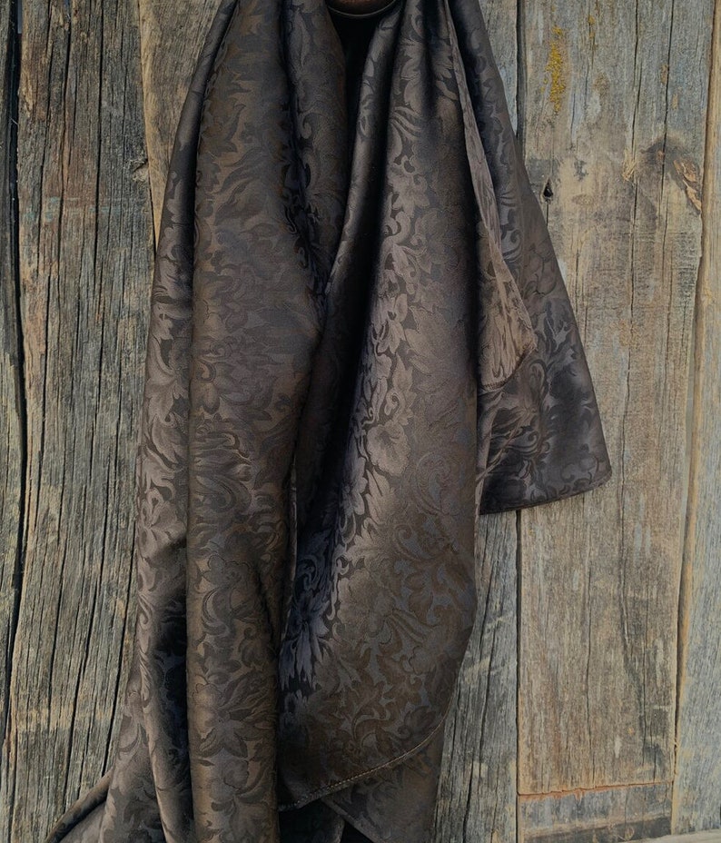 Cowboy Wild Rags Foulards en pure soie Jacquards aux tons terre de poids moyen 12 momme Vêtements western Cadeaux pour lui Cadeaux pour elle Brown