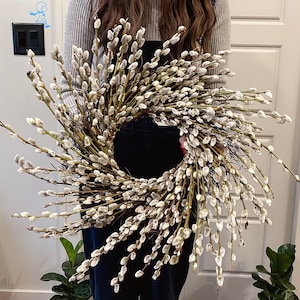 Pure-Pussy Willows Wreaths (Diameter: 22inches plus)