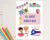 Puerto Rico Printable: School board Projects, Hispanic Heritage Week, kids Unit study (PDF)