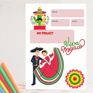 Mexico for Kids printable worksheets School projects Unit study grade 2 and 3 Hispanic Heritage Mexico Flag Fun Facts image 2