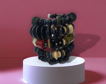 Memory Wire Bracelet, Eclectic Wrap bracelet
