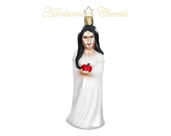 Inge-Glas Snow White 10129S021 German Glass Christmas Ornament In Gift Box