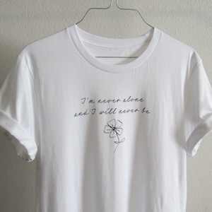 I&#39;m Never Alone And Never Will Be Wooyoung Tattoo Inspired Design - Adult Unisex Short-Sleeve T-shirt (Kpop Merch, Gift for Atiny)