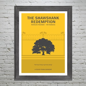 Shawshank Redemption Minimalist Movie Poster (16x20)