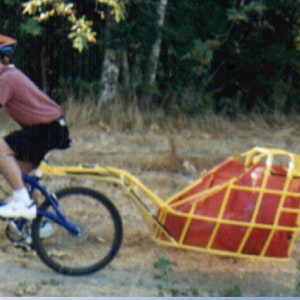 Single Wheel, Off-Road, Aluminum, Powder Coated Bike Trailer, Made to Order image 3