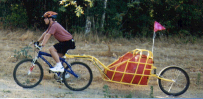 Single Wheel, Off-Road, Aluminum, Powder Coated Bike Trailer, Made to Order image 3