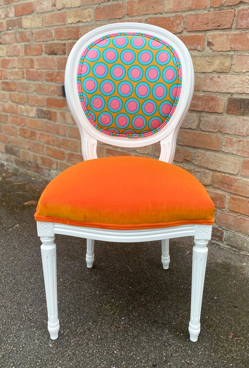 Set of 6 Custom Made Dining Chairs Upholstered Etsy