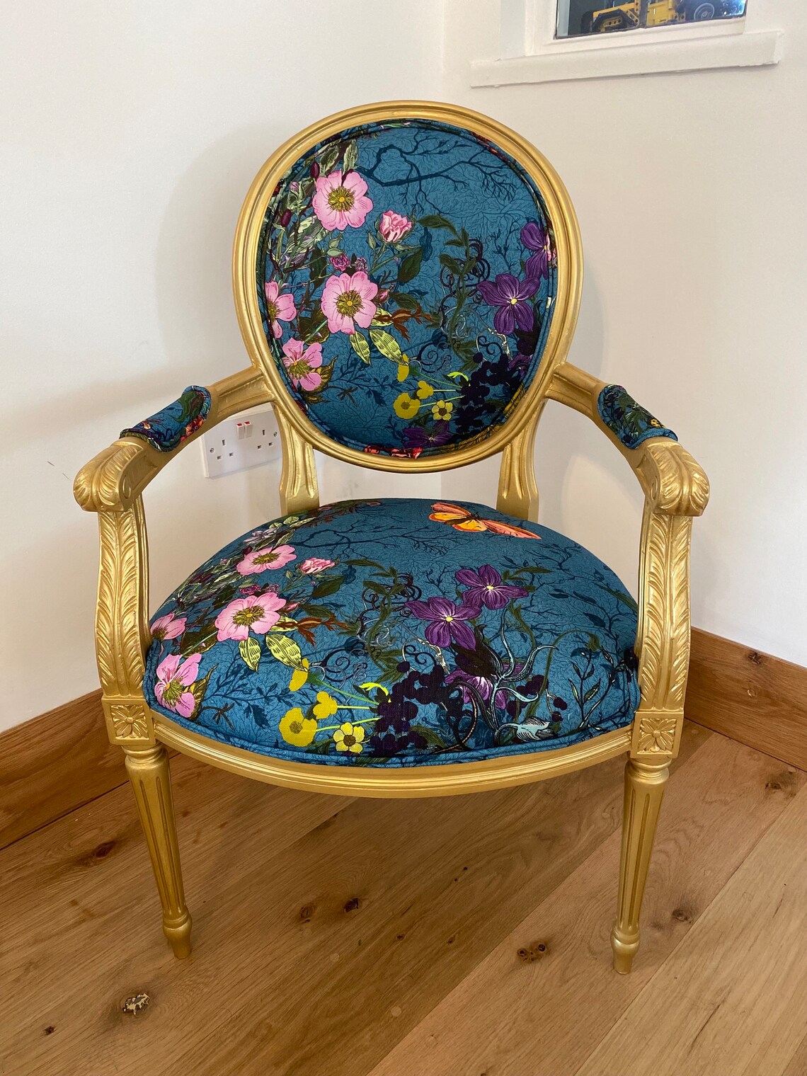 ANTIQUE ACCENT CHAIR Bespoke Chairs Reupholstered Etsy