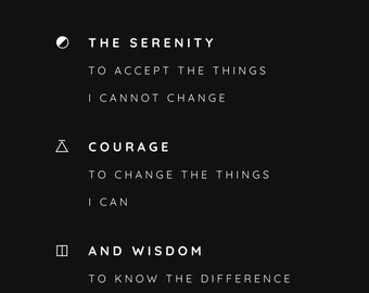 Serenity Prayer Wallpaper - Digital Download for Mobile, Desktop & 18x24 Poster