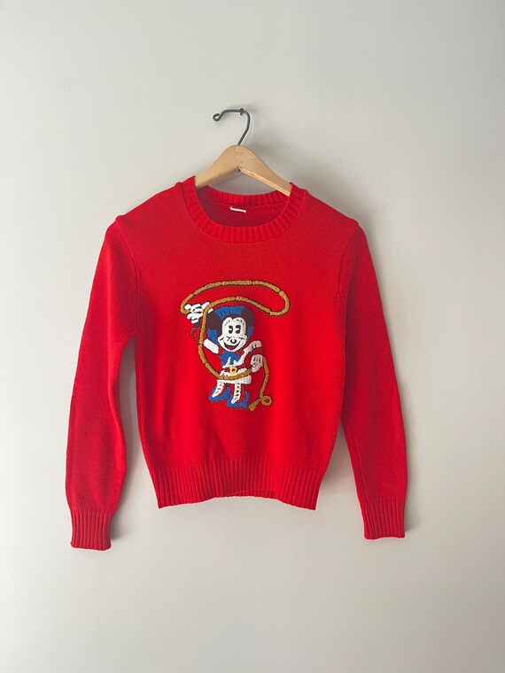 VTG 70s 80s Minnie Mouse cowgirl sweater