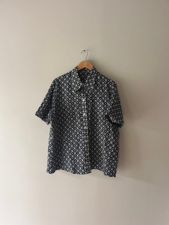 VTG 50s geometric pattern shirt