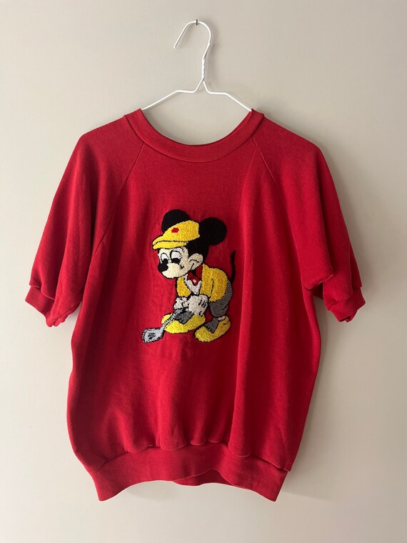 VTG 1980s Mickey Mouse short sleeve sweatshirt