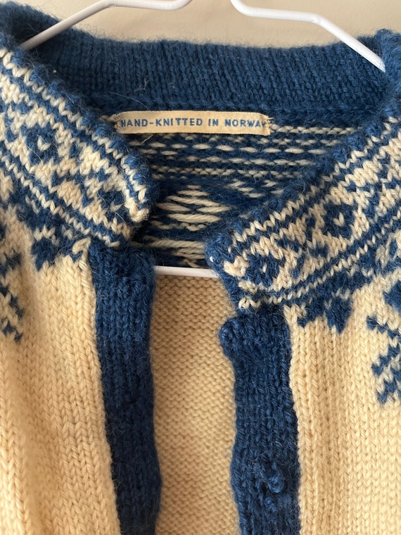 VTG 1940s Nordic cardigan - image 3