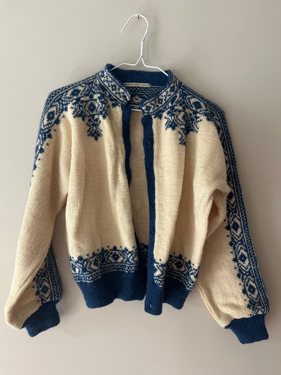 VTG 1940s Nordic cardigan - image 1