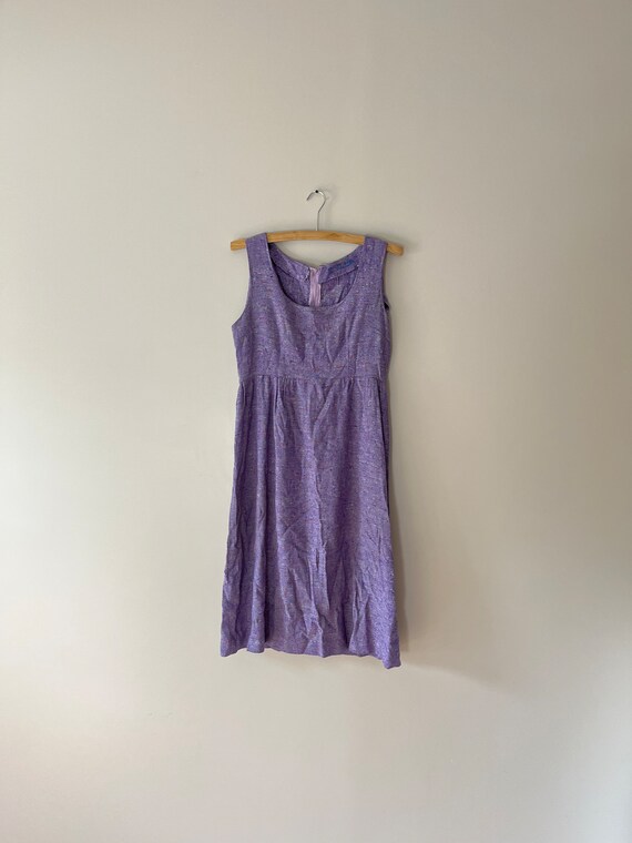 VTG 50s 60s purple sleeveless dress