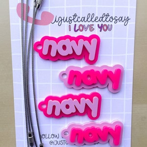 MINI BAG TAGS - Set of 2 or 4 - Tiny Custom Name Keychains for Kids ...