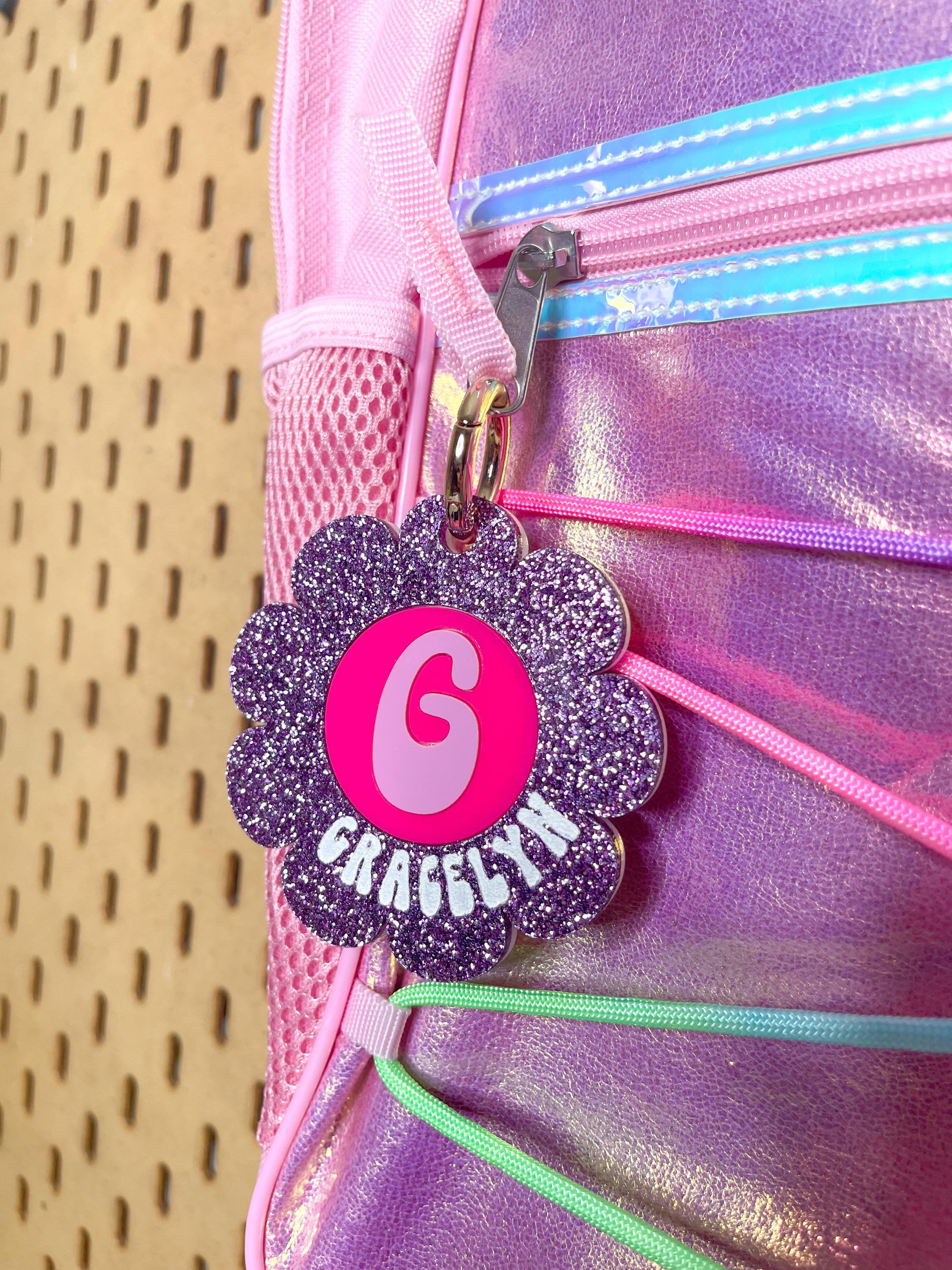 INITIAL BAG TAG - Gender Neutral Boy Girl Keychain - Fun Splat or ...