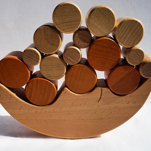 Wooden Balancing Moon Shape