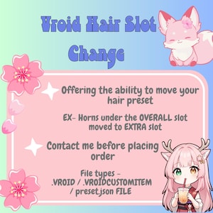 Vroid Hair Preset Change Alteration Movement - Slot Change For Hair