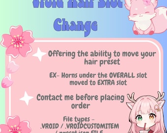 Vroid Hair Preset Change Alteration Movement - Slot Change For Hair