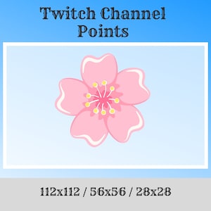 Sakura Cherry Blossom Pink Channel Points Icon for Twitch | Twitch Channel Points Redeem | Twitch Emote | Stream Emote | Instant Download