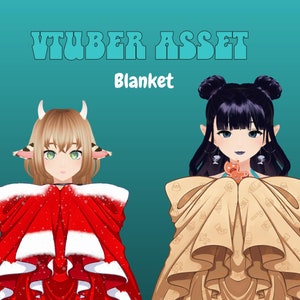 Christmas Holiday Blanket PNG Vtuber Asset | Vtuber Prop | Stream Prop| Instant Download| Hoodie | Red Santa | Green Elf | Brown Gingerbread