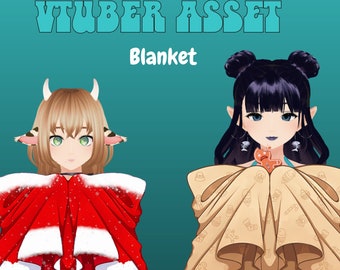 Christmas Holiday Blanket PNG Vtuber Asset | Vtuber Prop | Stream Prop| Instant Download| Hoodie | Red Santa | Green Elf | Brown Gingerbread