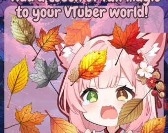 Autumn Leaf PNG Set for VNyan | Falling & Swirling Droppables or Throwables | 55 Leaf Images