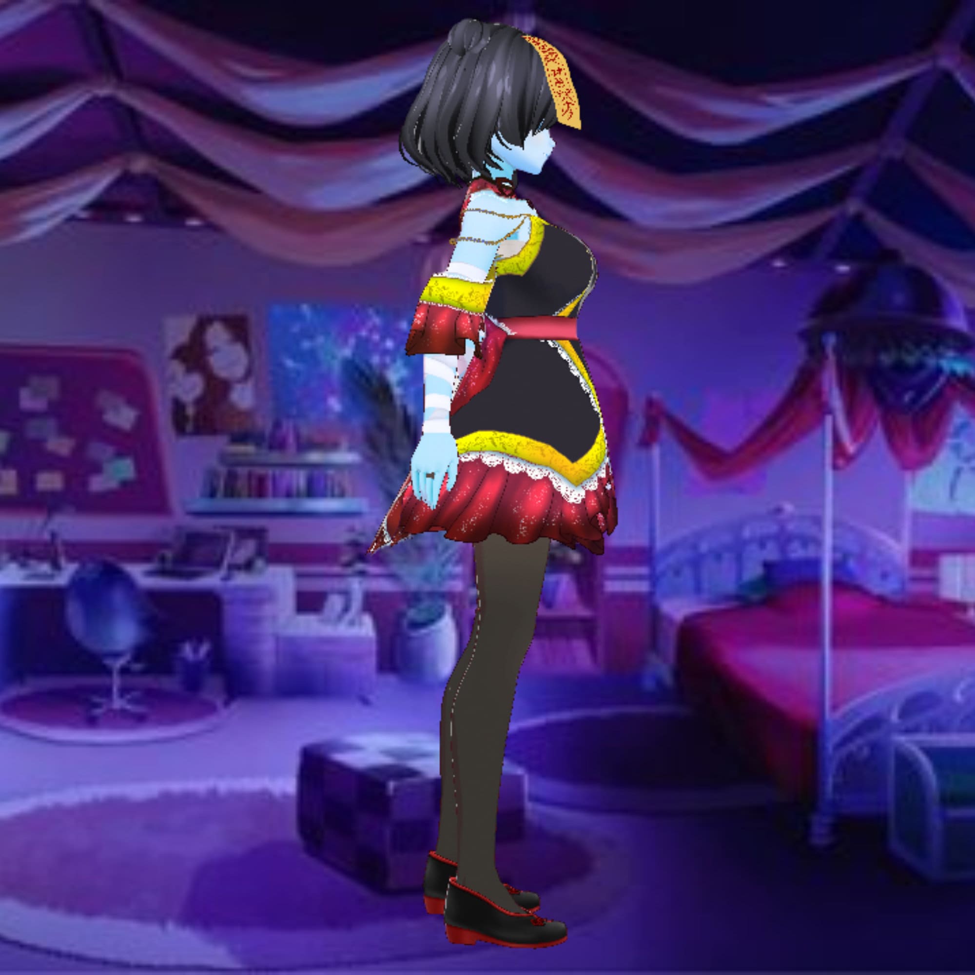 Zombie Girl Vtuber Model With Two Outfits Ready to Use Cute Premade 3D