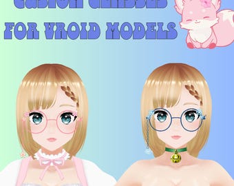 Custom 3D Glasses for VRoid VTuber Models | Stylish & Personalized Accessories | Vroid Studio | Hair  | Vtuber Prop | Instant Download