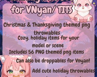 Big Pack of Thanksgiving & Christmas Throwable Assets - 56 pcs | Transparent | PNG | Twitch Throwables | Stream Decoration | TITS Program