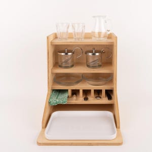 Complete Montessori Practical Life Snack Cabinet