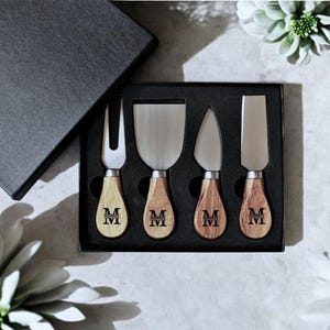 Monogrammed Cheese Knives, cheese knife set, gift for mom, housewarming gift , realtor thank you gift, wedding gift, corporate gifts