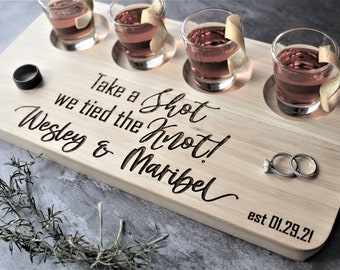 Personalized Wood Flight Board  Cutting Charcuterie Engagement Wedding Birthday Housewarming Fathers Mothers Day Gifts