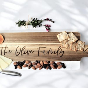 Personalized Large Charcuterie Cheese Serving Board, Bridal Shower Gift, Wedding Gift, Engagement Gift, Birthday Gift, Thank You Gift