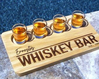 Personalized Whiskey Flight Board