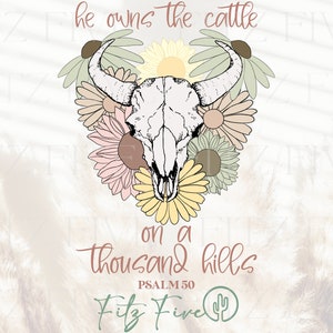 The Cattle Psalm 50 png | Faith png | Digital Download | Sublimation png | Jesus png | png designs |  inspiring png | christian scripture