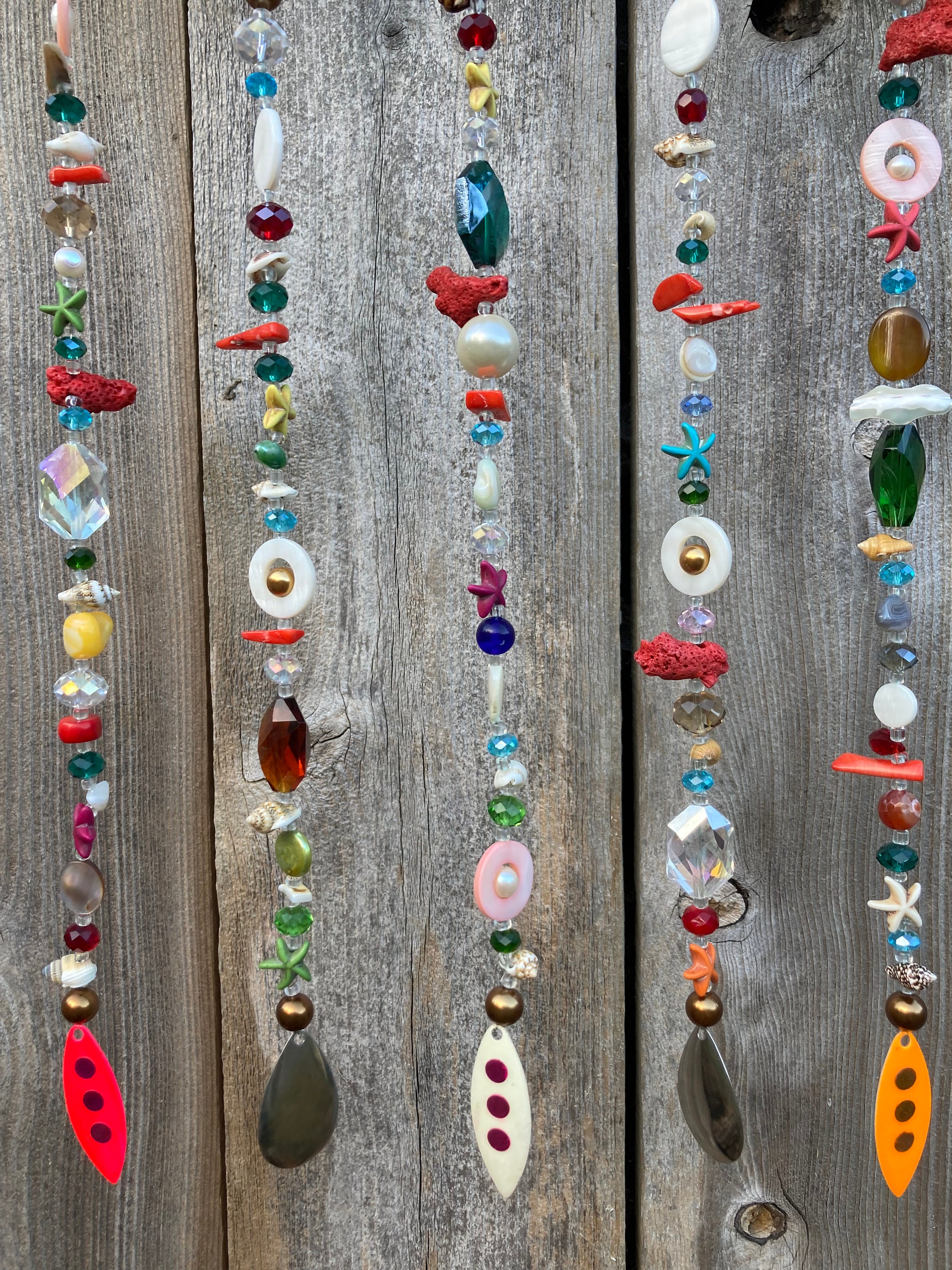 Window Beads 12 Long Sun-catcher Crystal Beads, Handmade Home Decor 