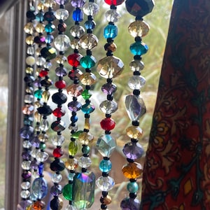 window beads 16.5” long sun-catcher crystal beads, handmade