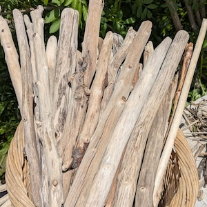 Bundle of 5 (20”-27” long) California Coast Driftwood, bulk driftwood for DIY crafts Macramé Driftwood