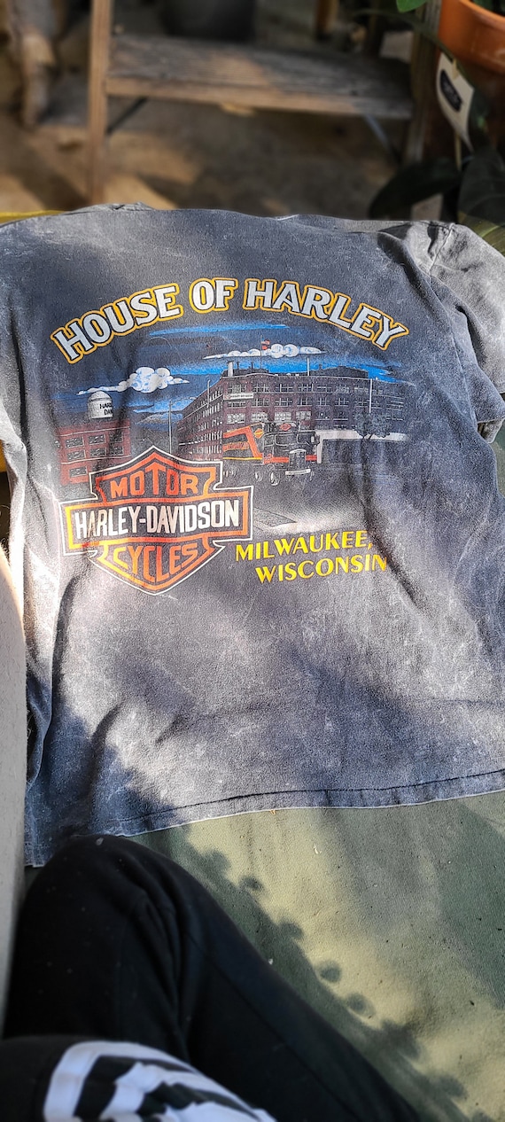 Vintage 90s Harley Davidson Shirt, Acid Wash Harle